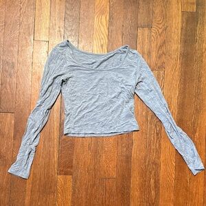 Gray Women's Long Sleeve Top